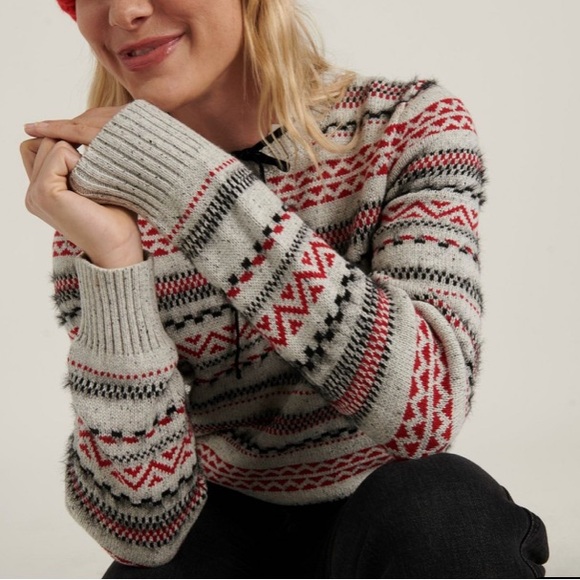 Y2k LUCKY BRAND Striped fair isle sweater  Size S/P - Picture 7 of 8